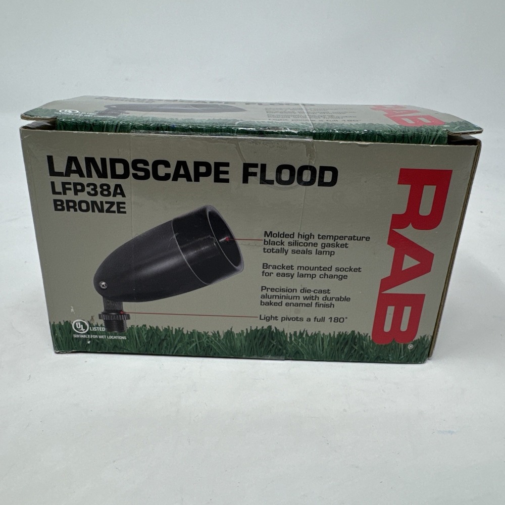 RAB LFP38A 150-Watt Max Par38 Landscape Flood‎ Light Fixture 120-Volt Bronze